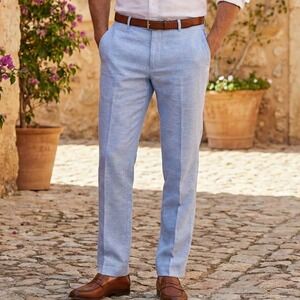 Vineyard Vines Mens Chambray‎ Golf Chinos 38X32 Dockside Blue Breaker Pants